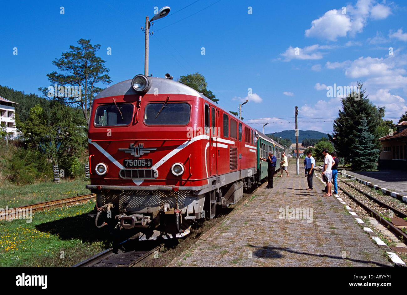 Dobrinishte Railway Station, Dobrinishte, near Bansko, Bulgaria Stock ...