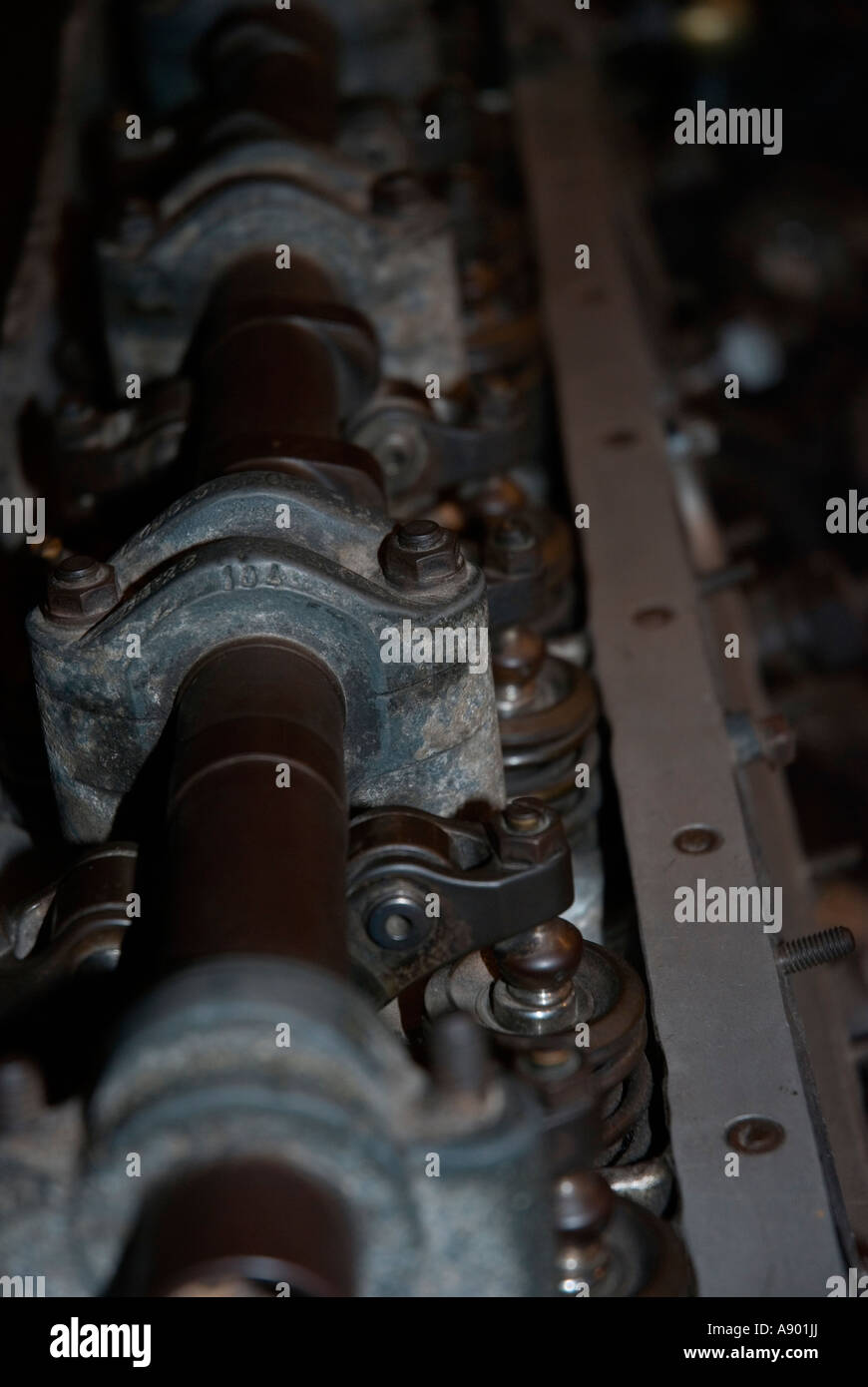 Cam Shaft detail Stock Photo Alamy