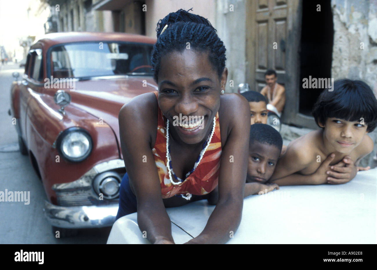 Girl in La Habana Vieja Havana Cuba Stock Photo