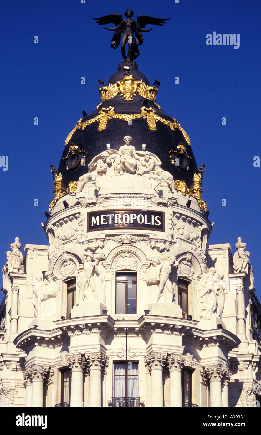 Edificio Metropolis Metropolis Building Madrid Spain Stock Photo