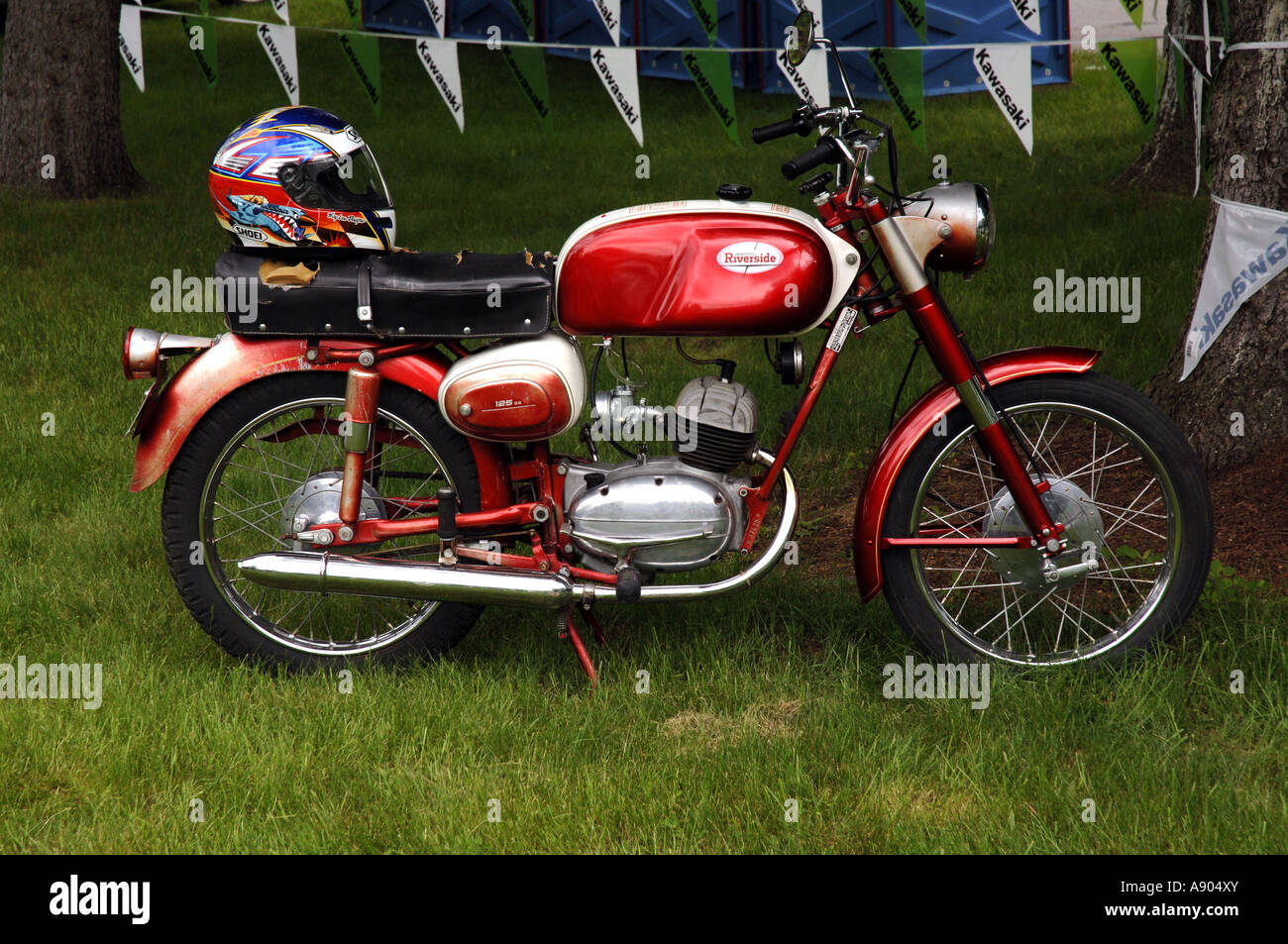 Lake George, NY. Americade Bike rally. Ward's Riverside Benelli 125cc  motorcycle produced in 1965 and 1966 Stock Photo - Alamy