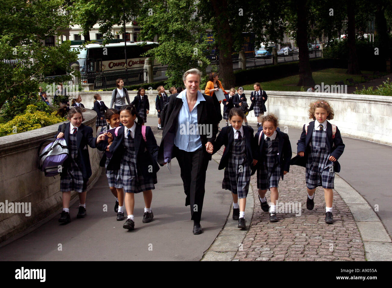 Primary school outing UK Stock Photo Alamy