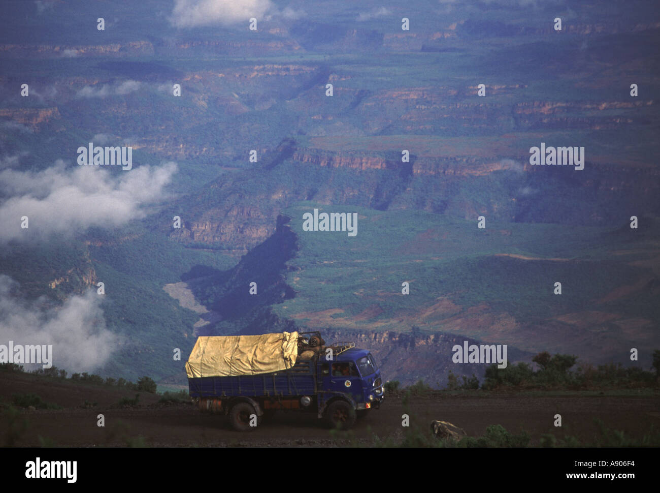 Mile Deep Blue Nile Gorge Ethiopia Africa Stock Photo