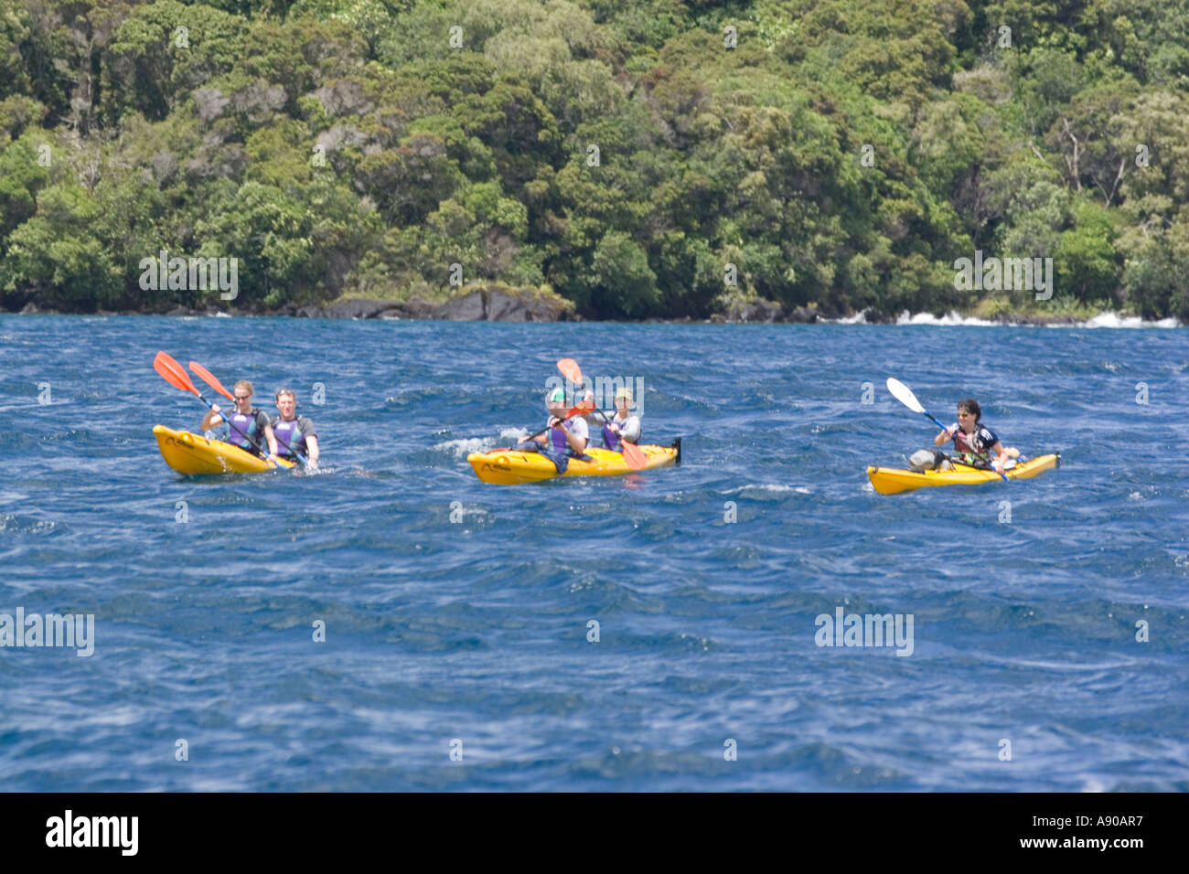 New Zealand Lake Taupo excursion on the Ernest Kemp boat Stock Photo