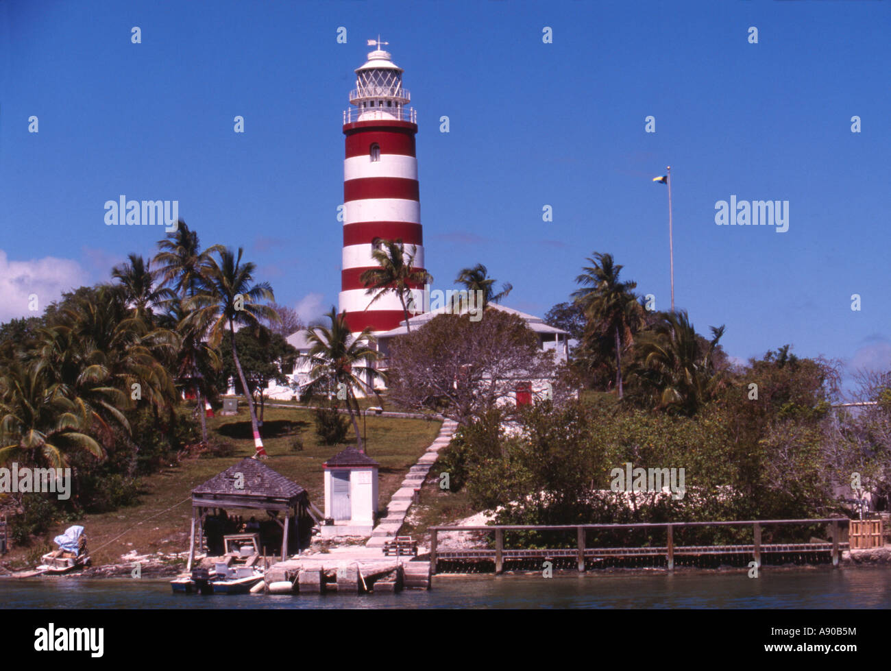 Lighthouse in Hopetown Bahamas Stock Photo Alamy