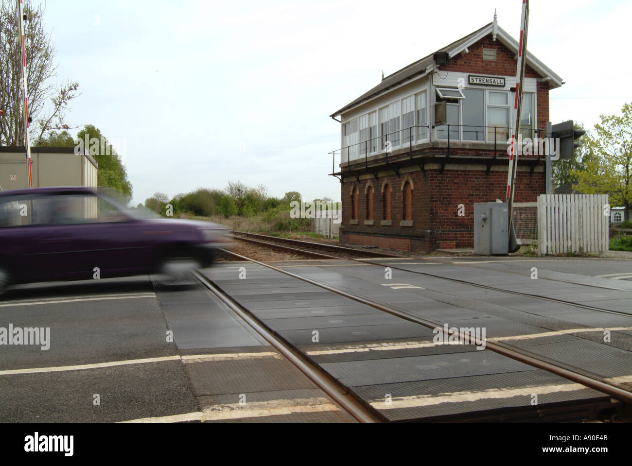 railway crossing level crossing strensall york yorkshire england