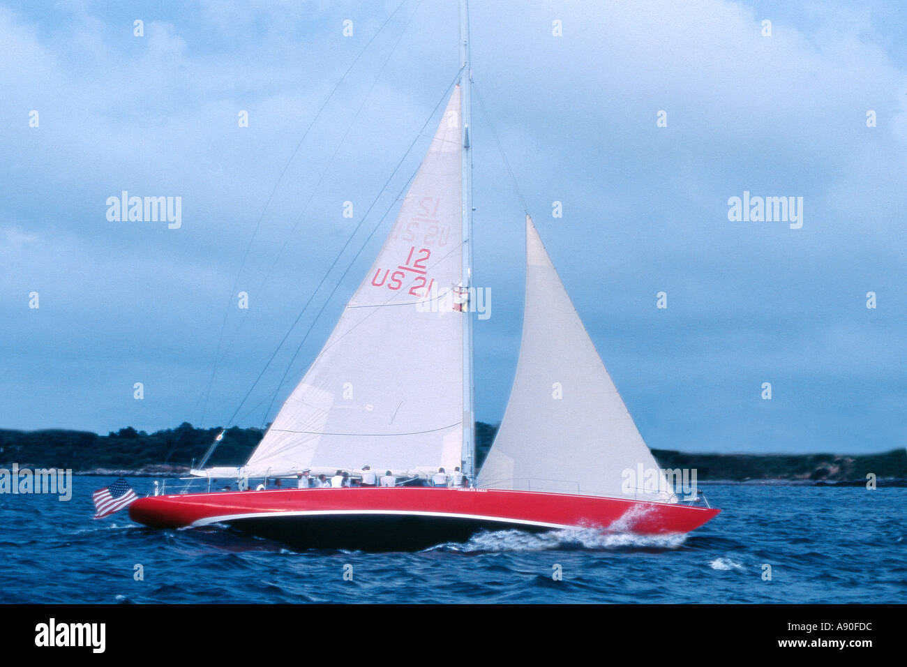 Sailboat racing and America s Cup Stock Photo