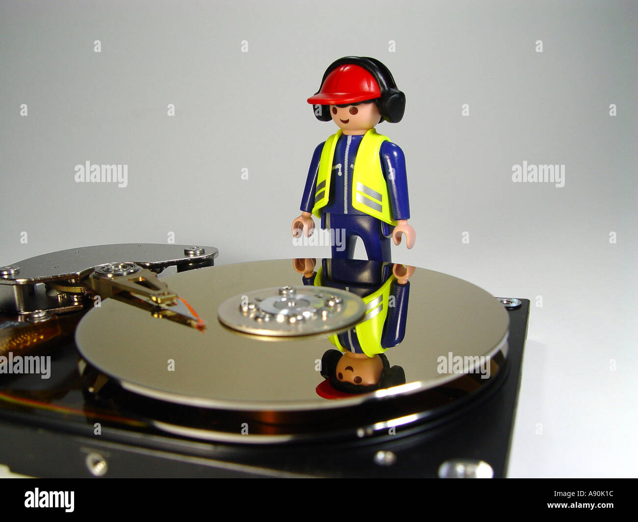 symbolic image loud hard disc drive Stock Photo Alamy