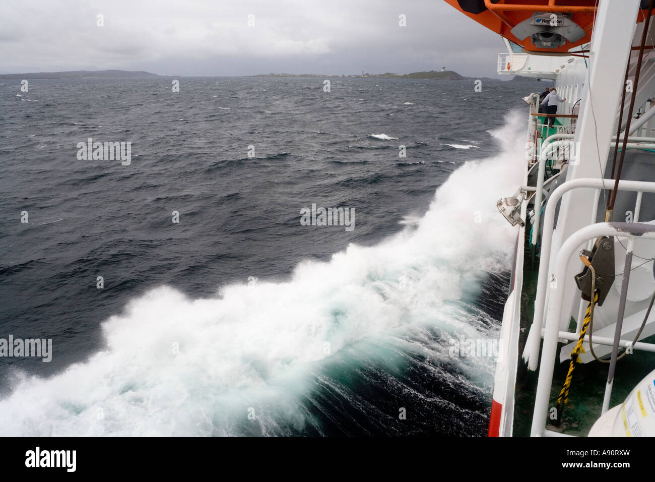 cruise liner in rough seas