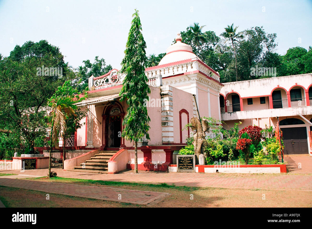 House next to Sri Manguesh temple at Mangueshi in Ponda Goa India Stock Photo