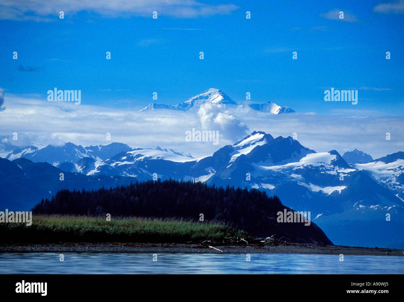 PA7192 NORTH MARBLE ISLAND AND MT. FAIRWEATHER Stock Photo Alamy