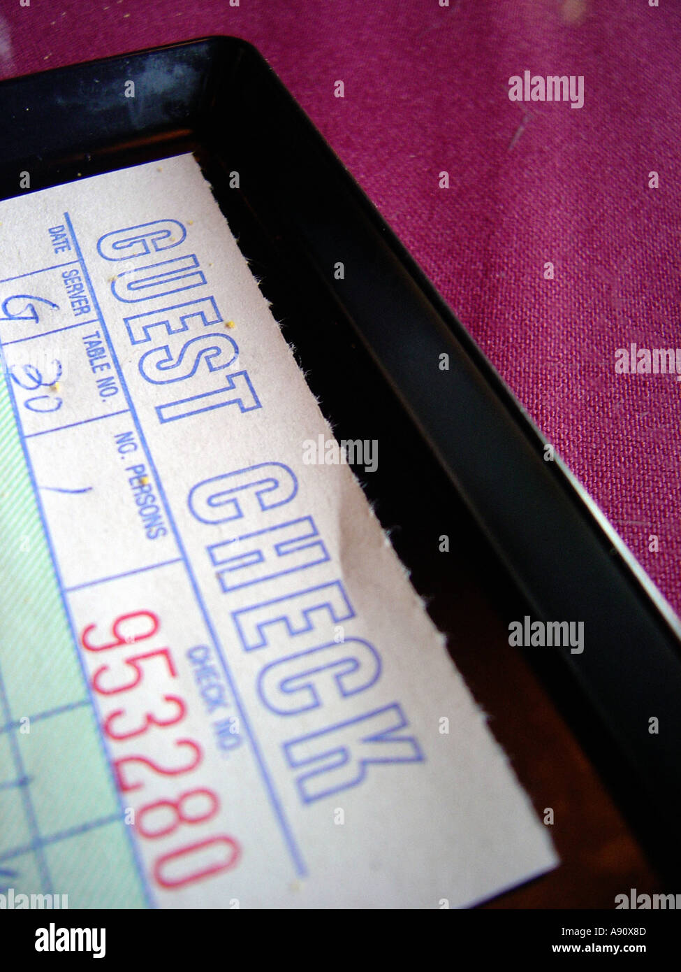 Guest Check in Tray at Chinese Restaurant Copy Space Stock Photo Alamy