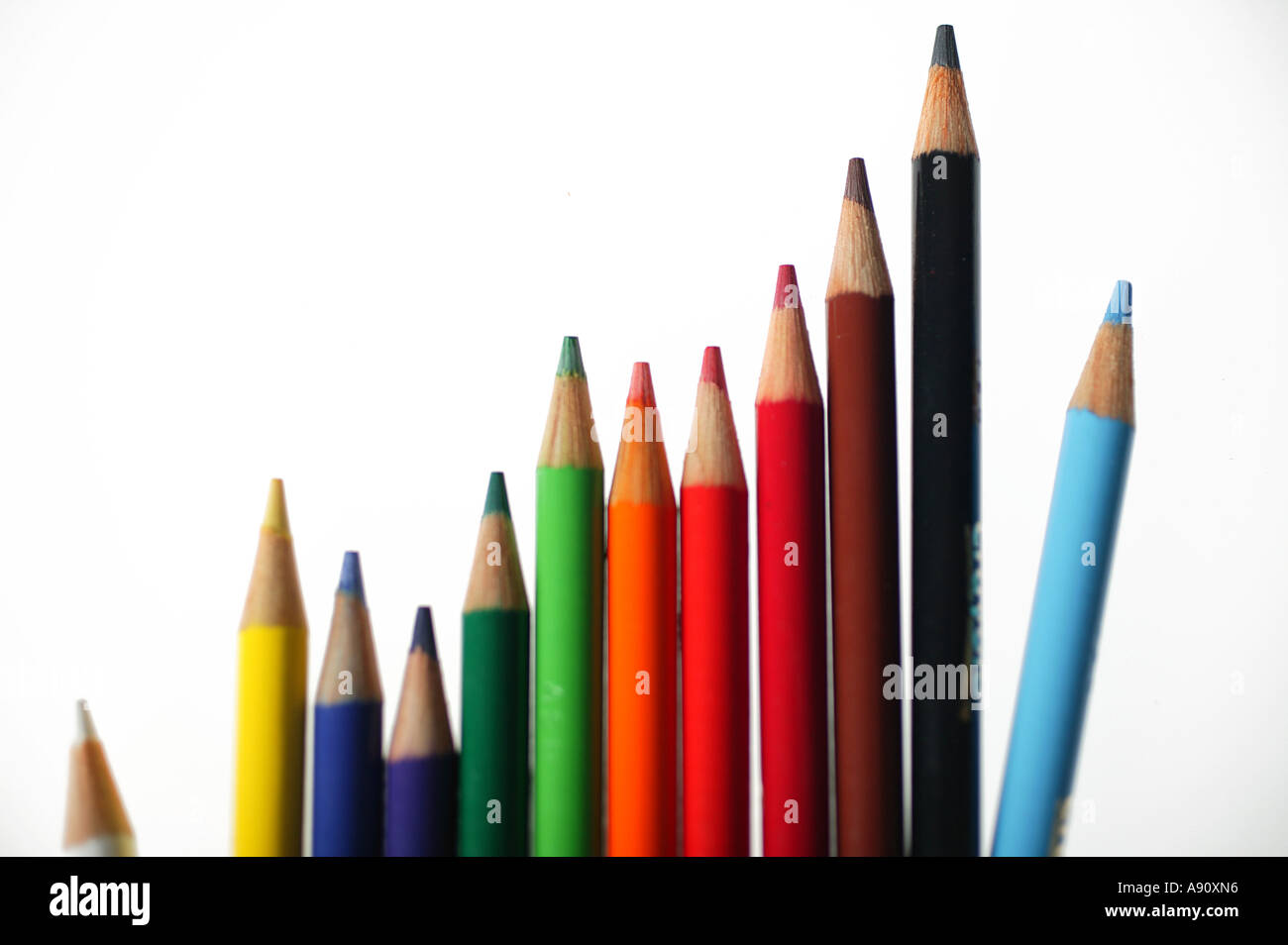 Coloured pencil chart Stock Photo