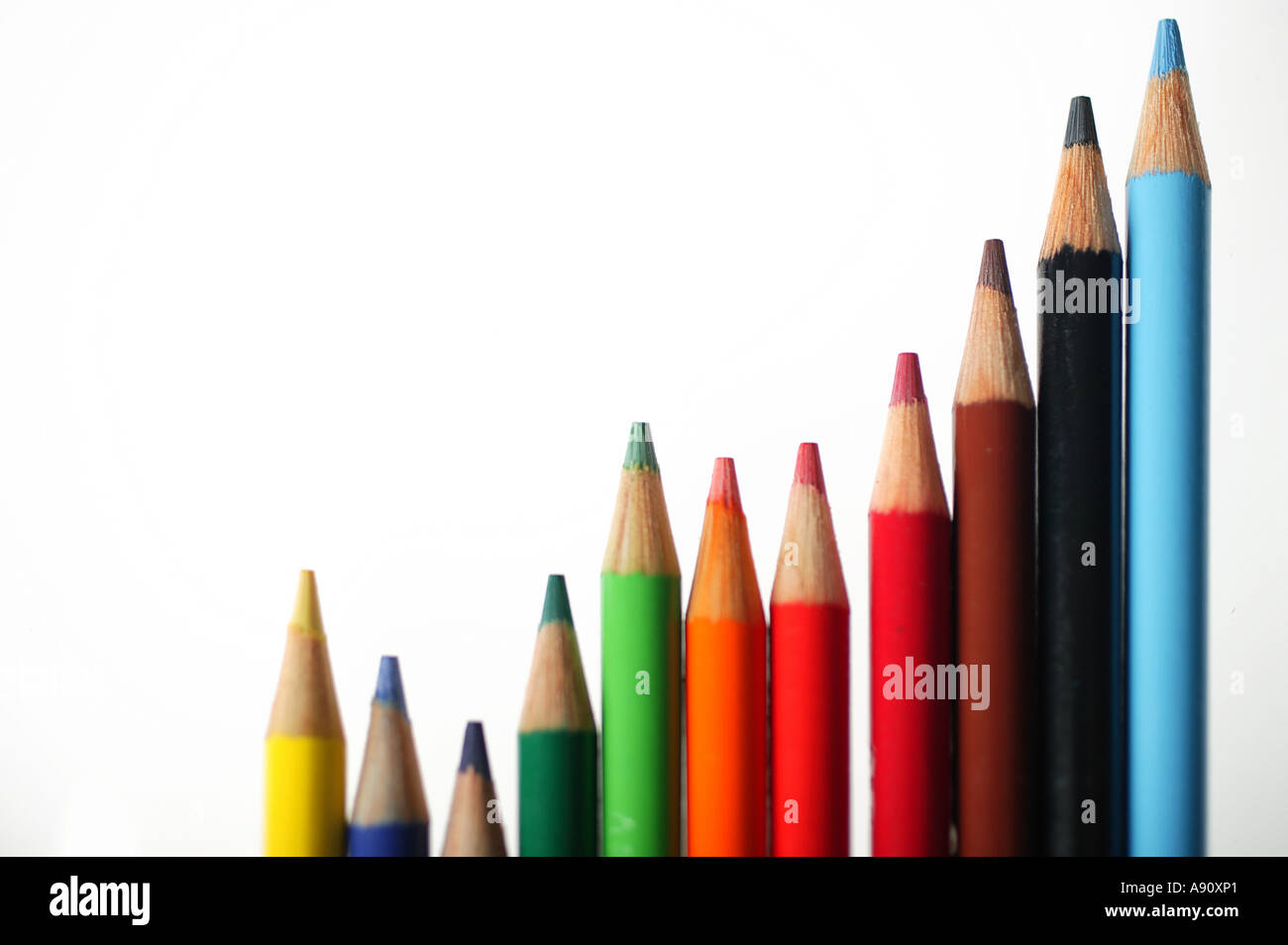 Coloured pencil chart Stock Photo