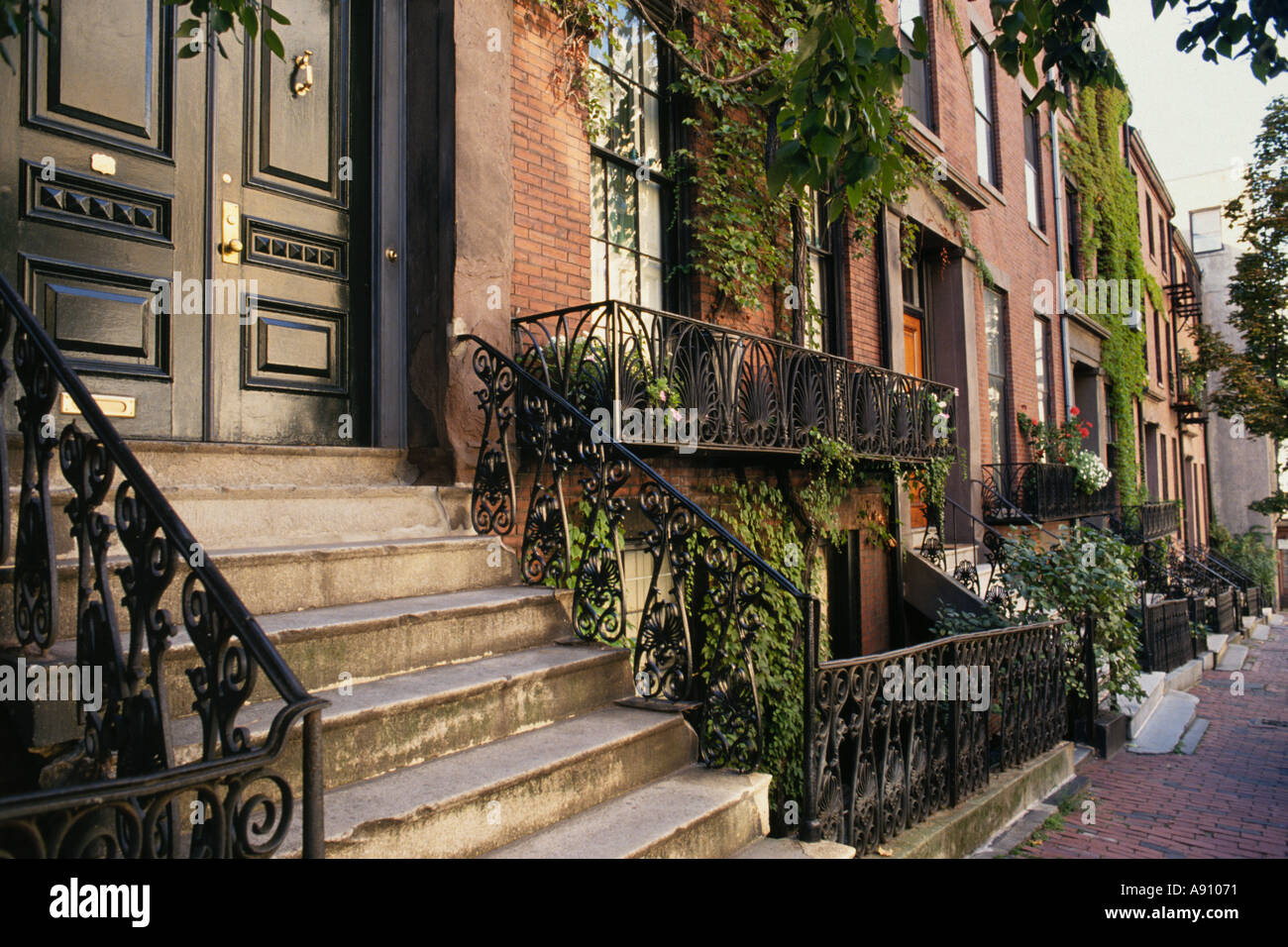 Massachusetts Boston Beacon Hill Hancock Street Brownstone Residential