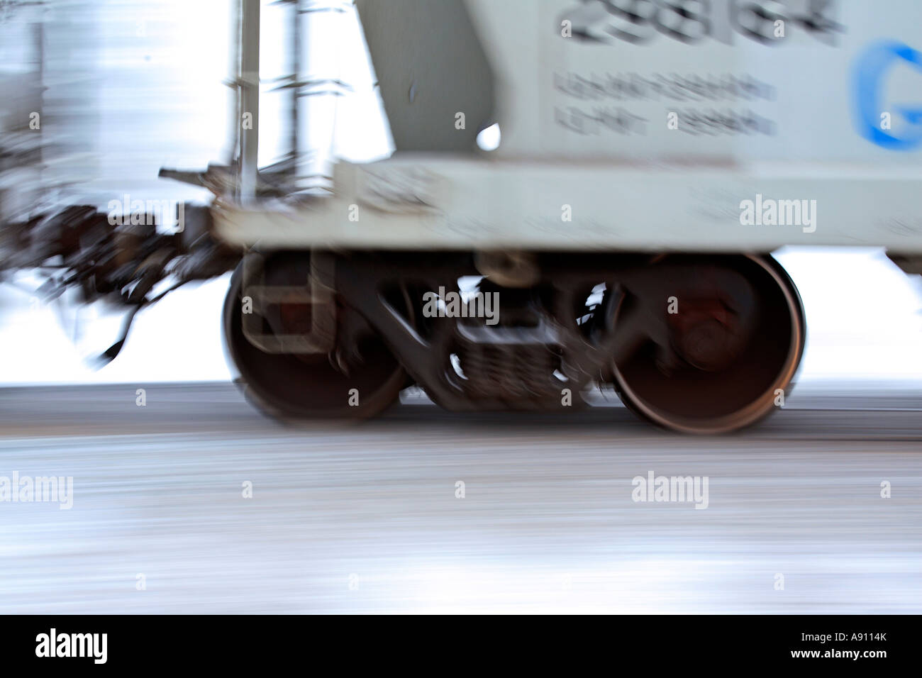 Rail car at train crossing in Saskatchewan Stock Photo Alamy