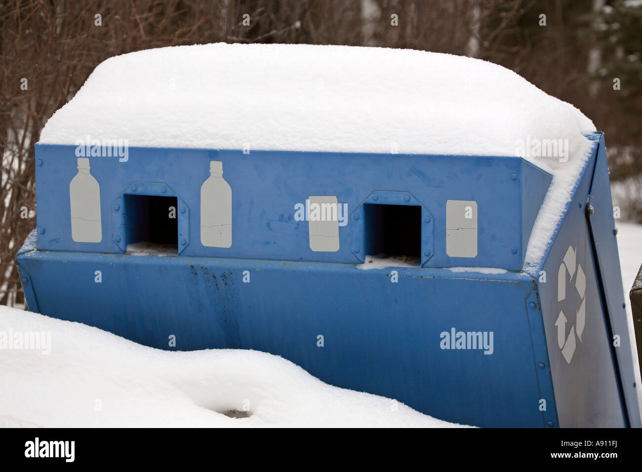 Manitoba recyclable bin Stock Photo Alamy