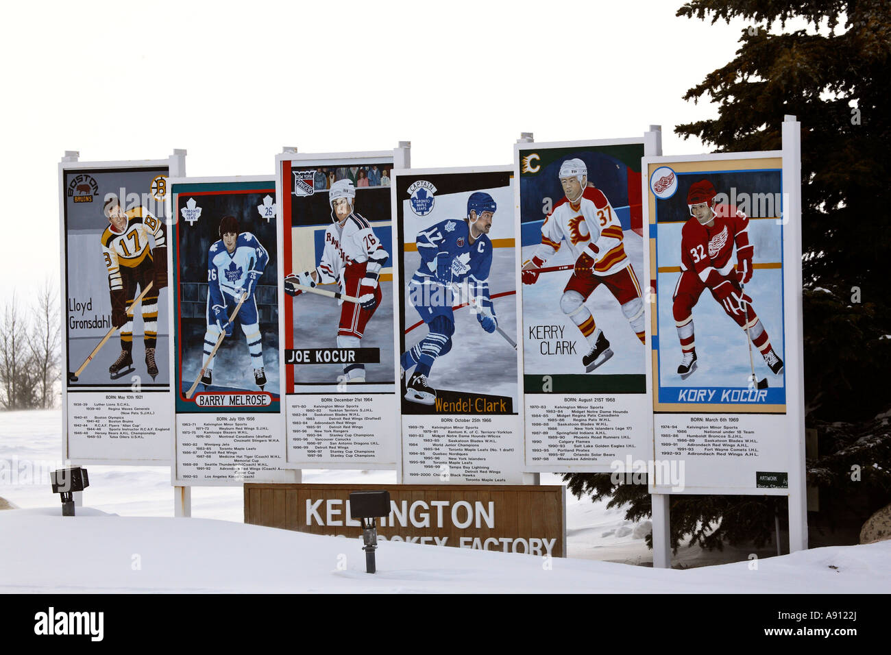 Murals of NHL hockey players from 
