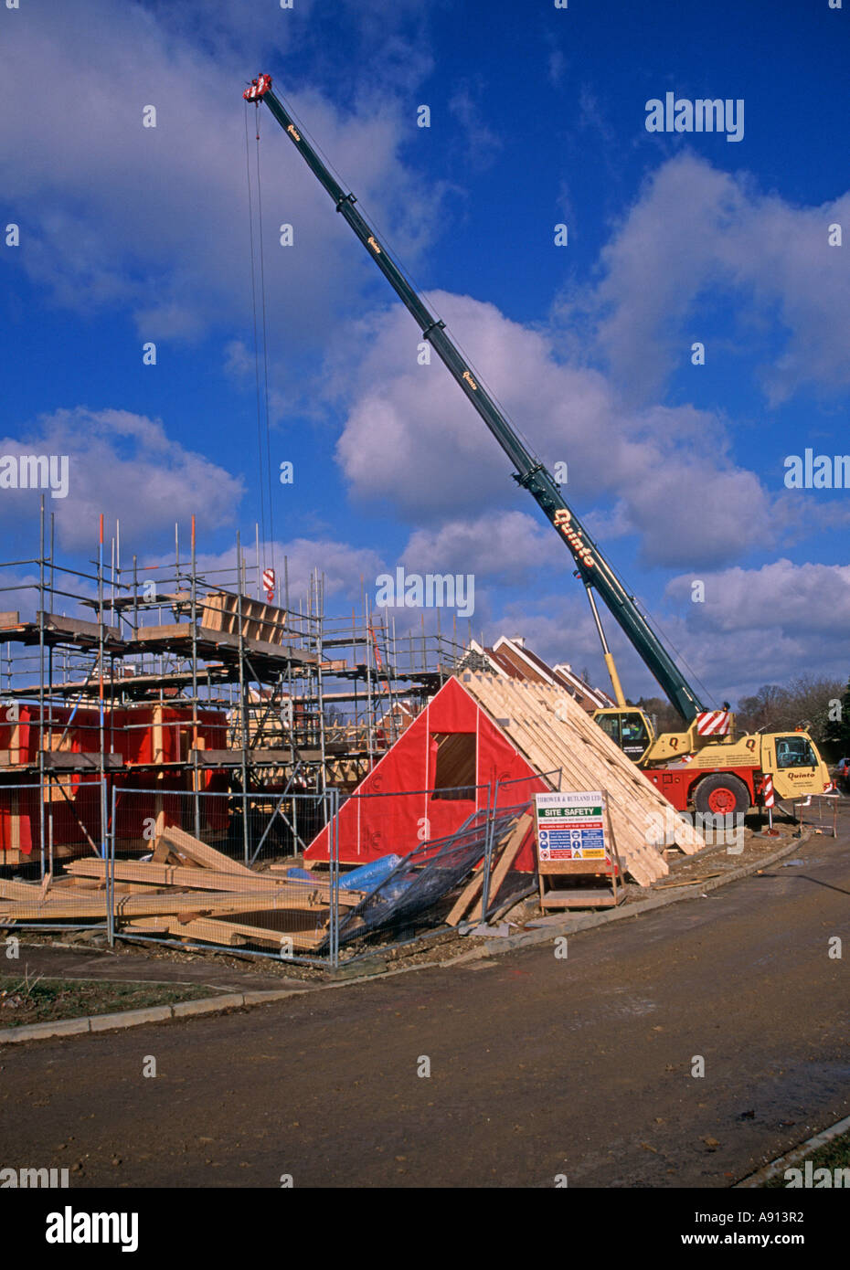 New private housing estate being constructed Rendlesham Suffolk England Stock Photo Alamy