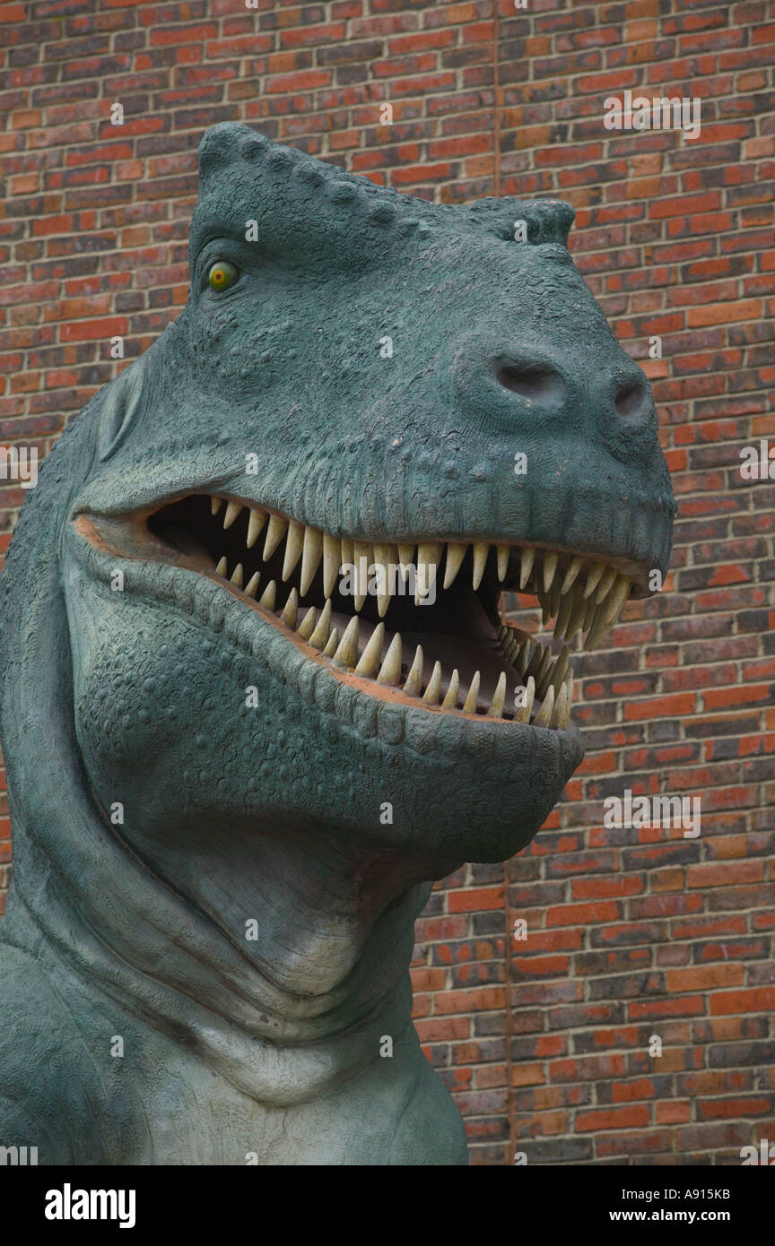 Tyrannosaurus Rex outside Museum of Science Boston Stock Photo