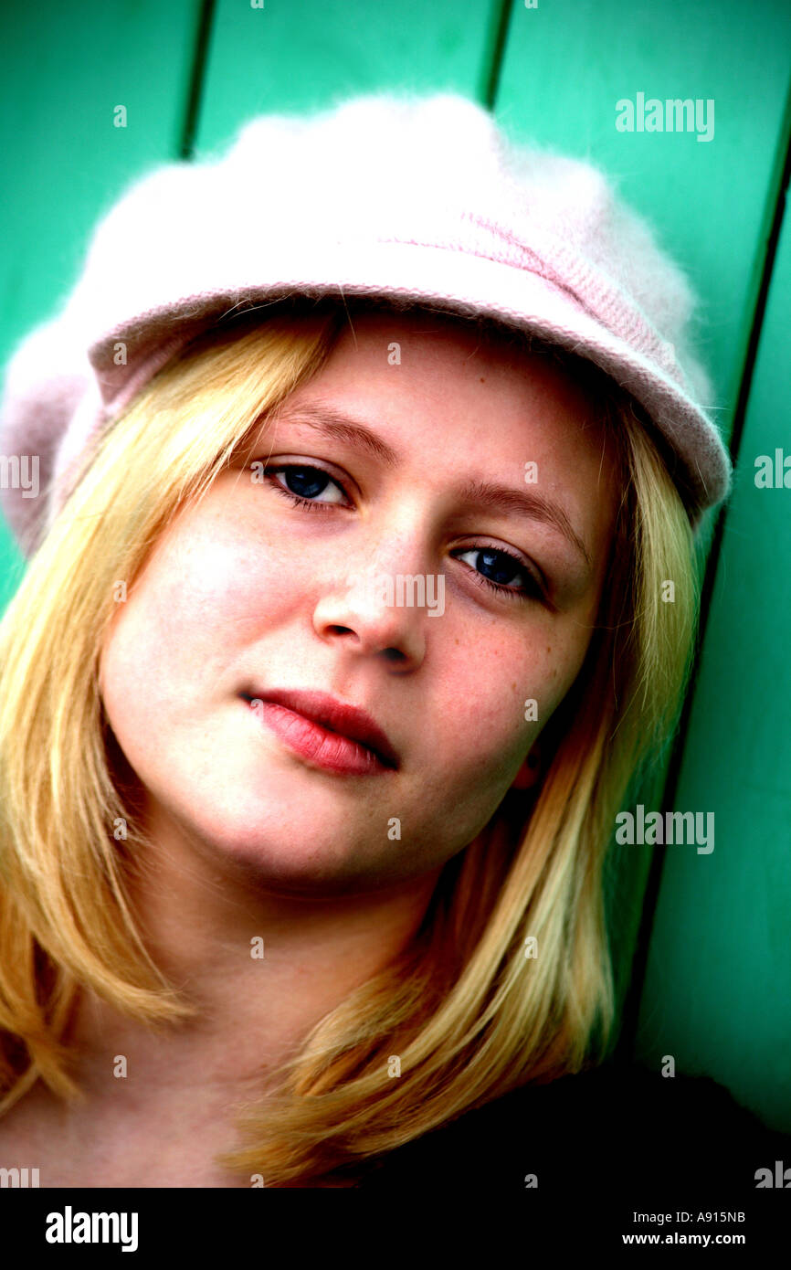 Striking Vertical Bright Colour Portrait Of Pretty Young Woman