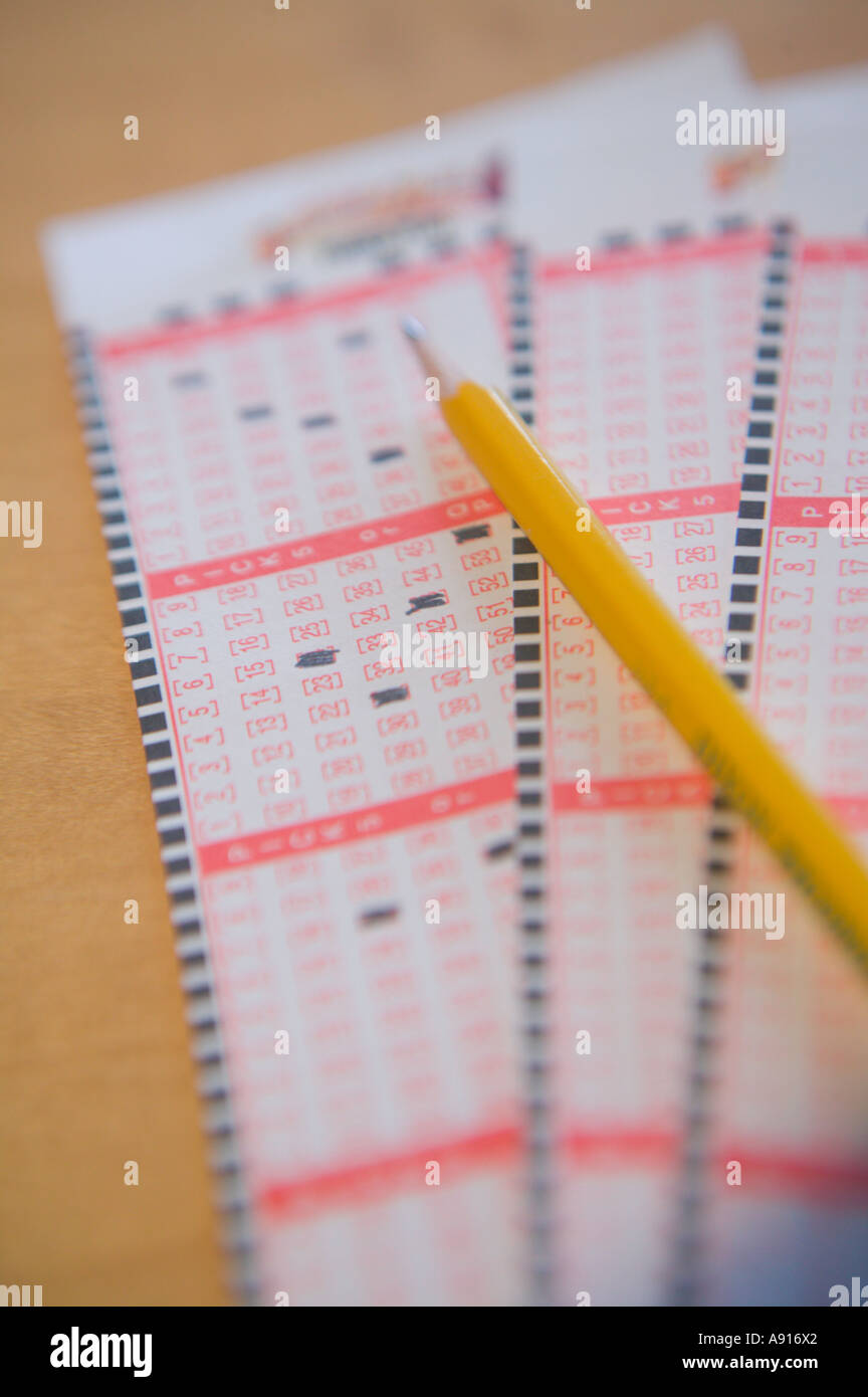 Lottery Form Stock Photo Alamy