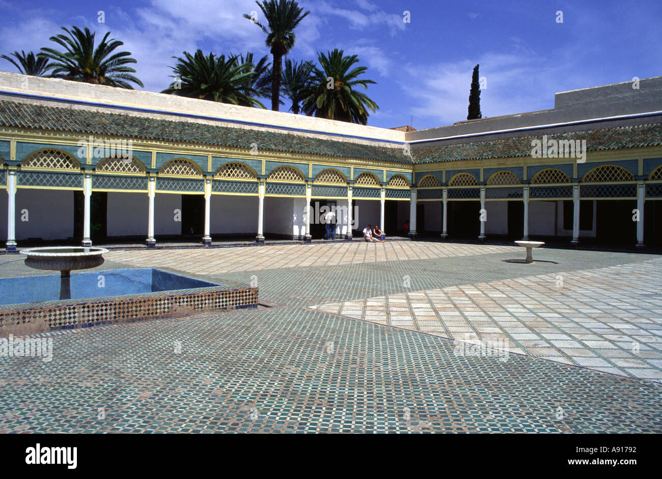 Bahia palace Marrakech Morocco Stock Photo