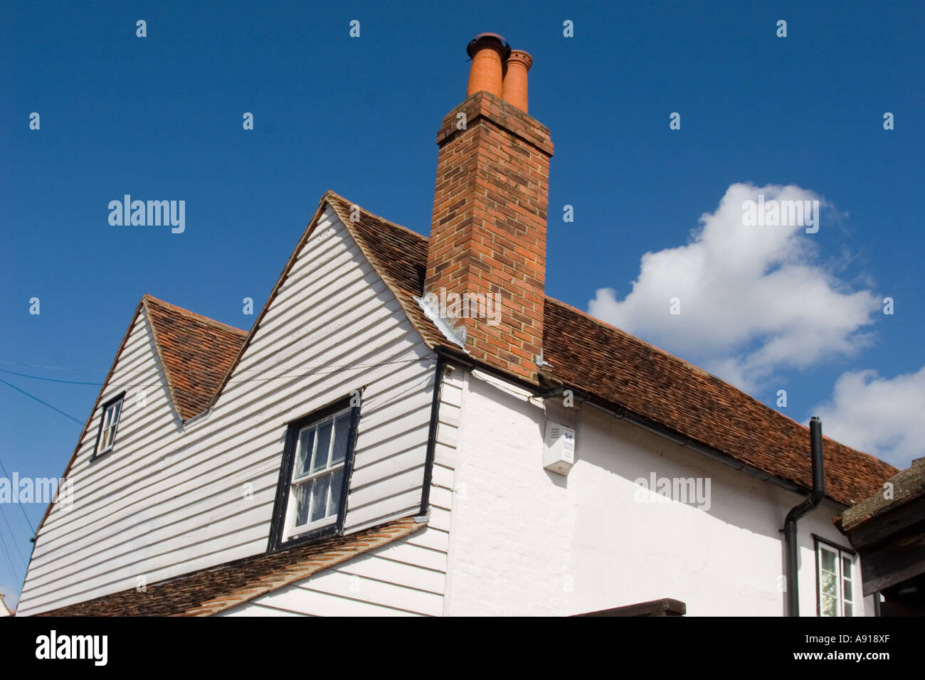 White painted house in Waltham Abbey Essex Stock Photo Alamy