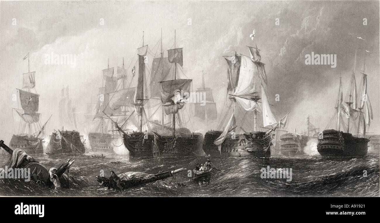 The Battle of Trafalgar, 21 October 1805 Stock Photo
