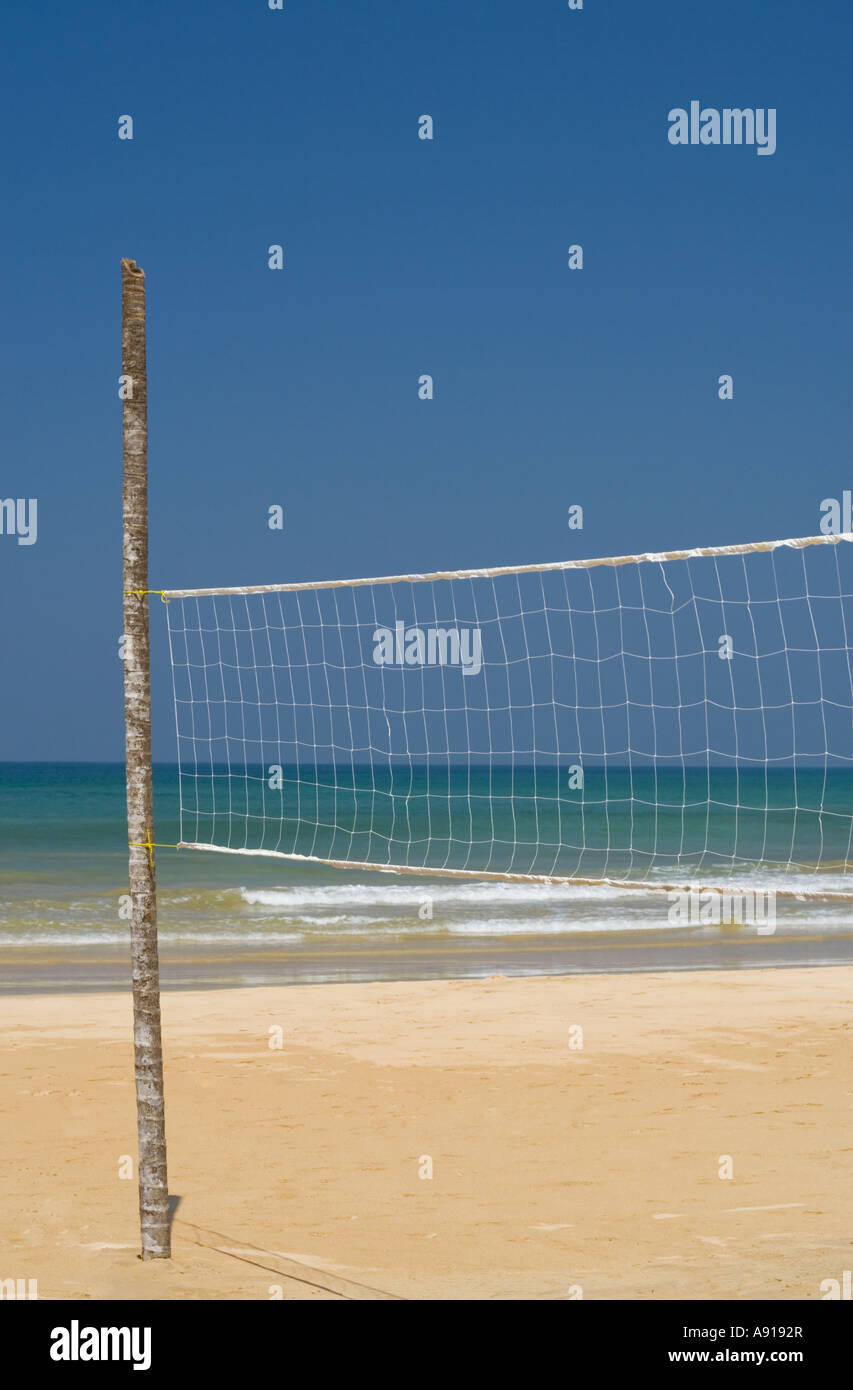Sri Lankan beach with Volleyball net Stock Photo Alamy