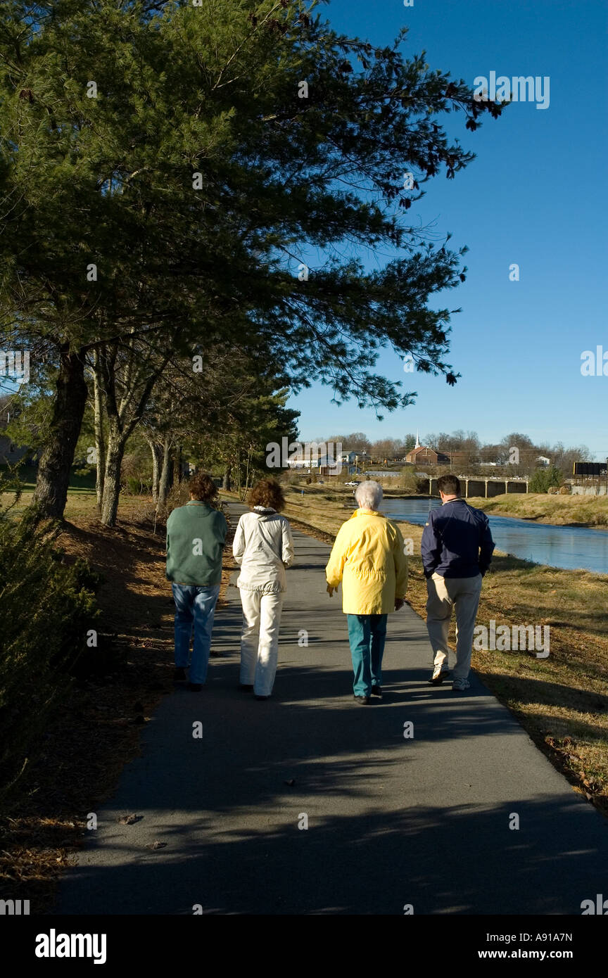 River Walking Trail Sevierville TN Stock Photo