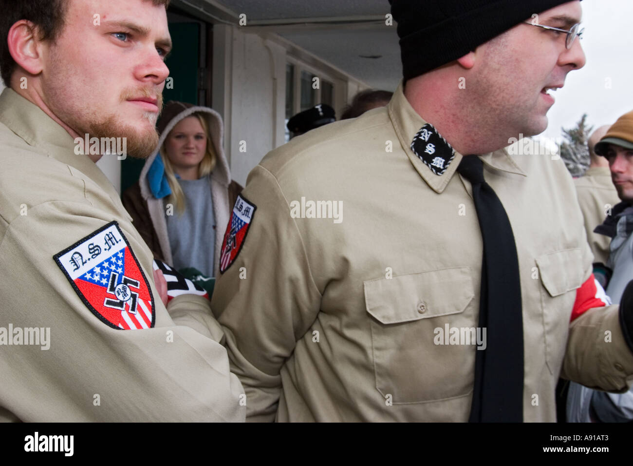 Members of National Socialist Movement Stock Photo