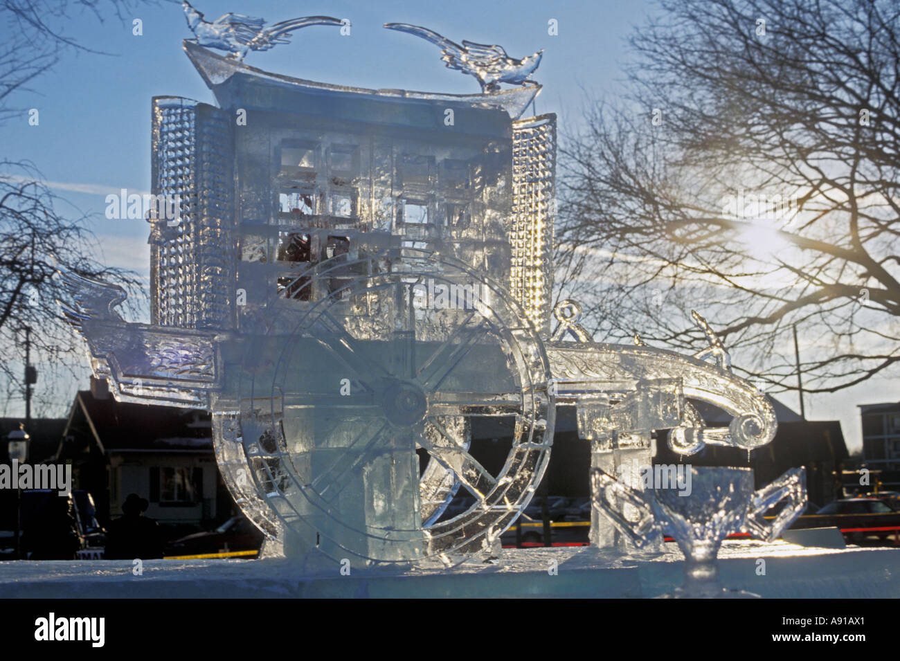 Plymouth Ice Sculpture Spectacular Stock Photo Alamy