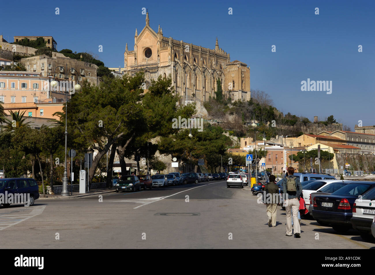 Old part of the town Gaeta in Italy Stock Photo