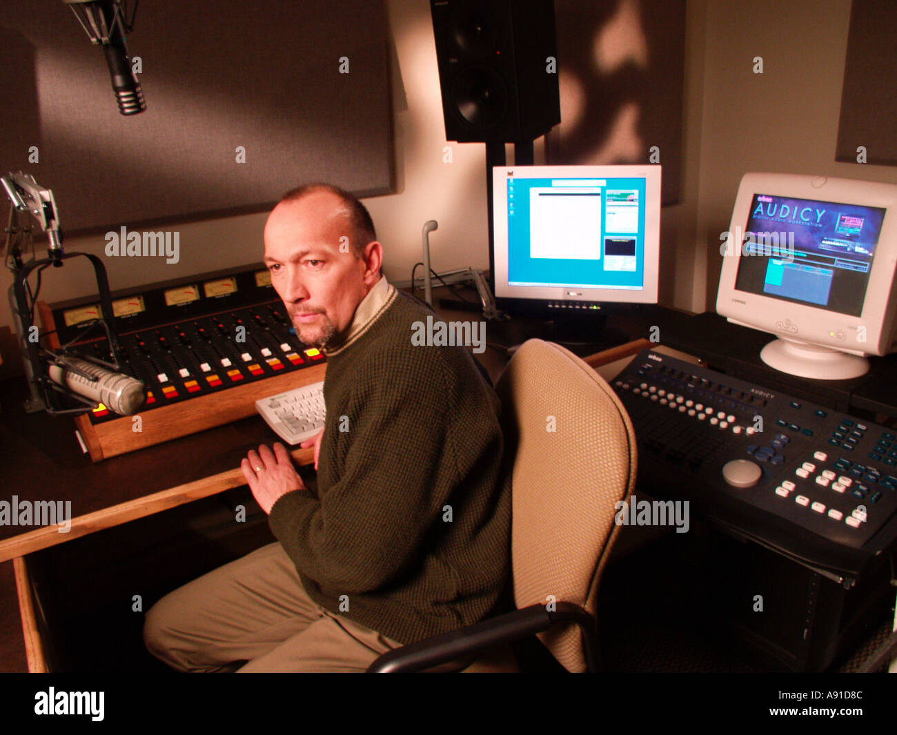 Radio Disc Jockey Stock Photo Alamy