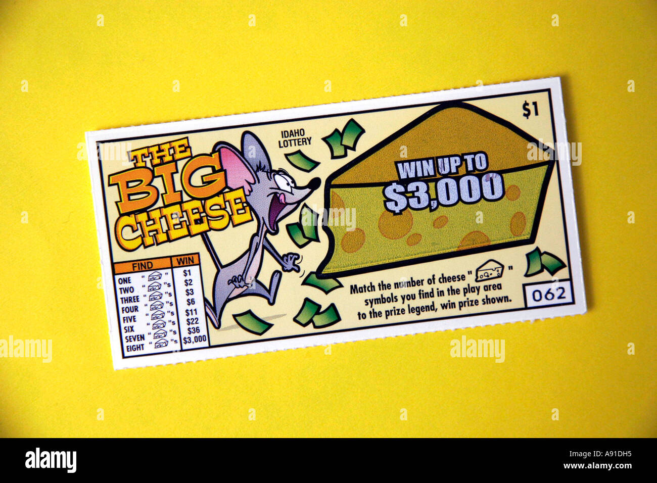 Idaho scratch lottery ticket Stock Photo Alamy
