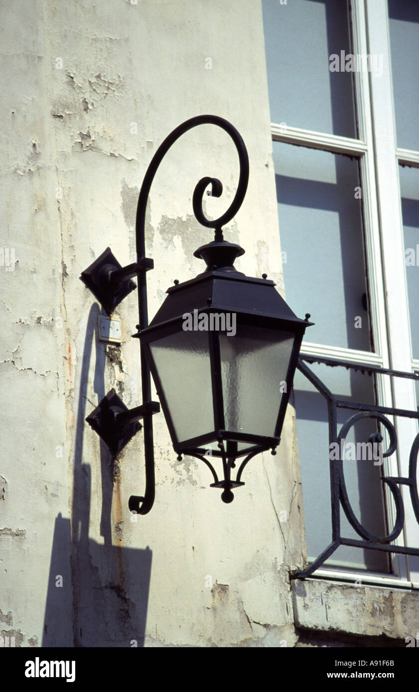 Lamp in a street Paris France Stock Photo