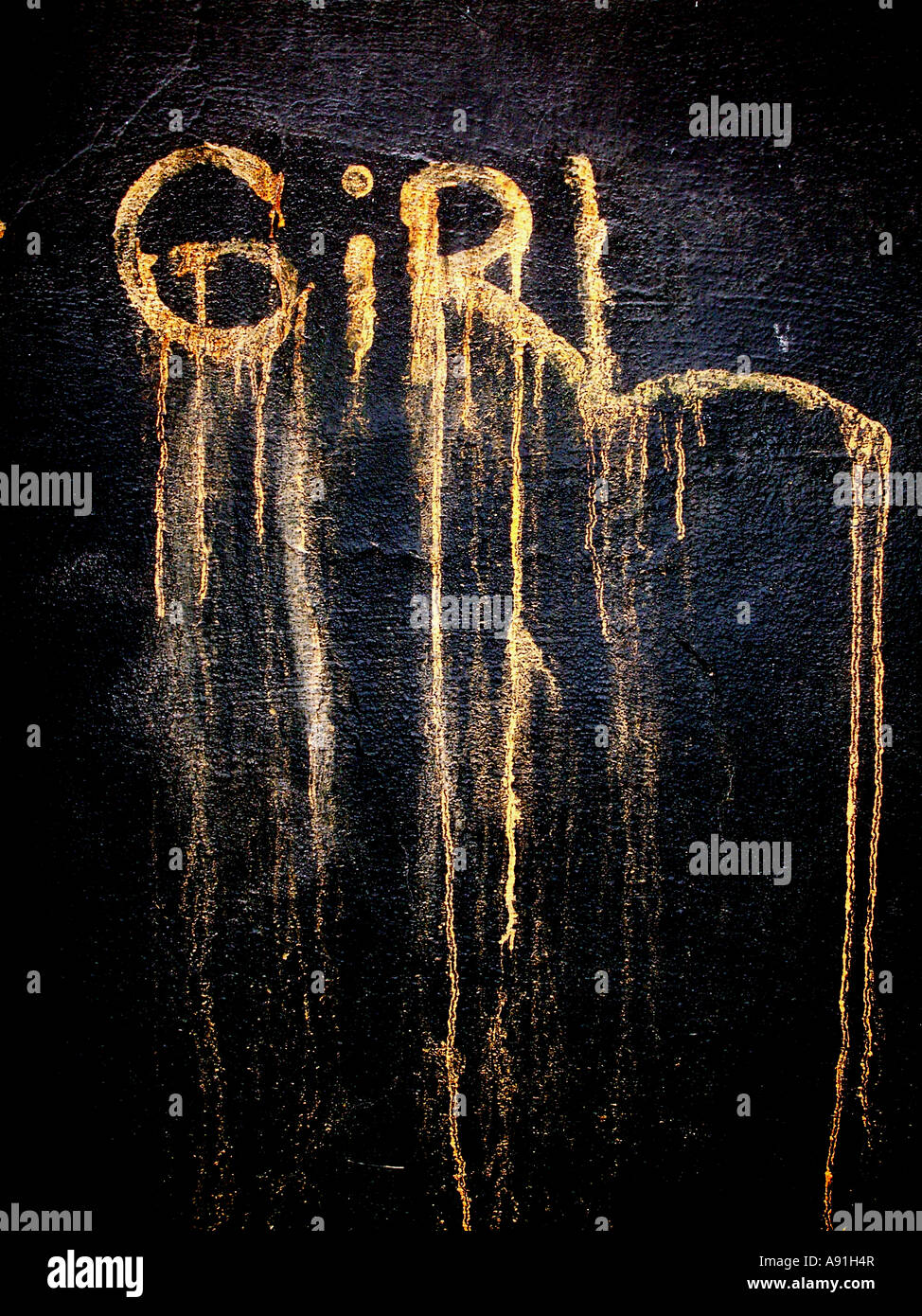 Graffiti on a Stockholm Sweden wall like a desperate cry for human contact Stock Photo
