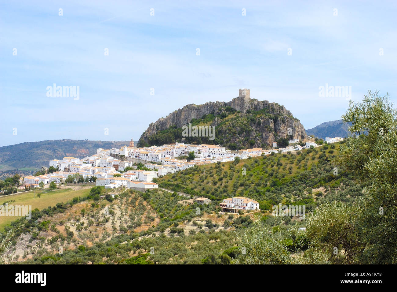 Zahara de la Sierra Cadiz Province Andalusia Spain Stock Photo - Alamy