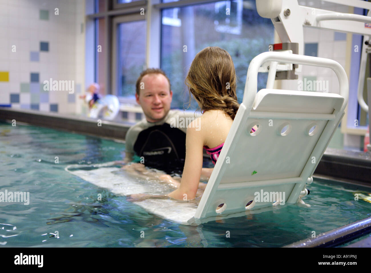 Hospital for medical rehabilitation The swimming pool with a lift for