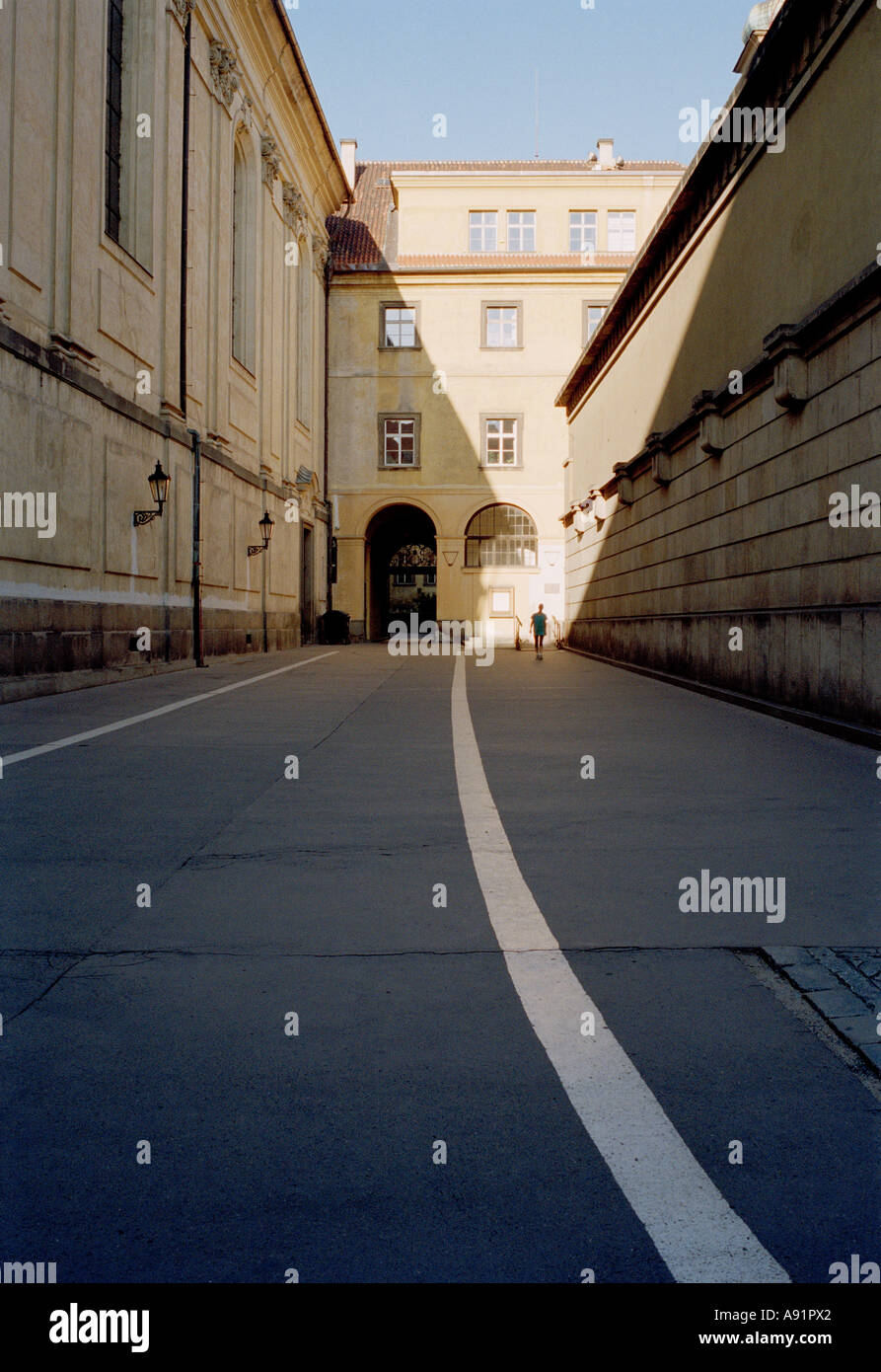 Prague back street Czech Republic Stock Photo