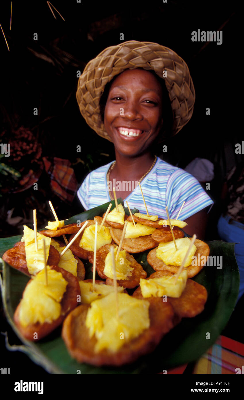 Caribbean, BWI, St. Lucia, Food Festival, Anse La Raye Stock Photo Alamy