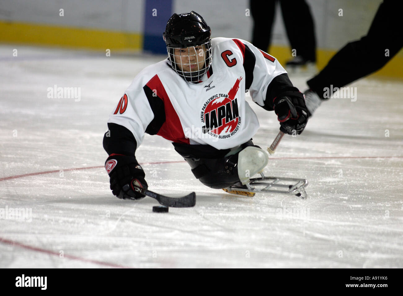 ENDO of Japan in possession of the puck Stock Photo