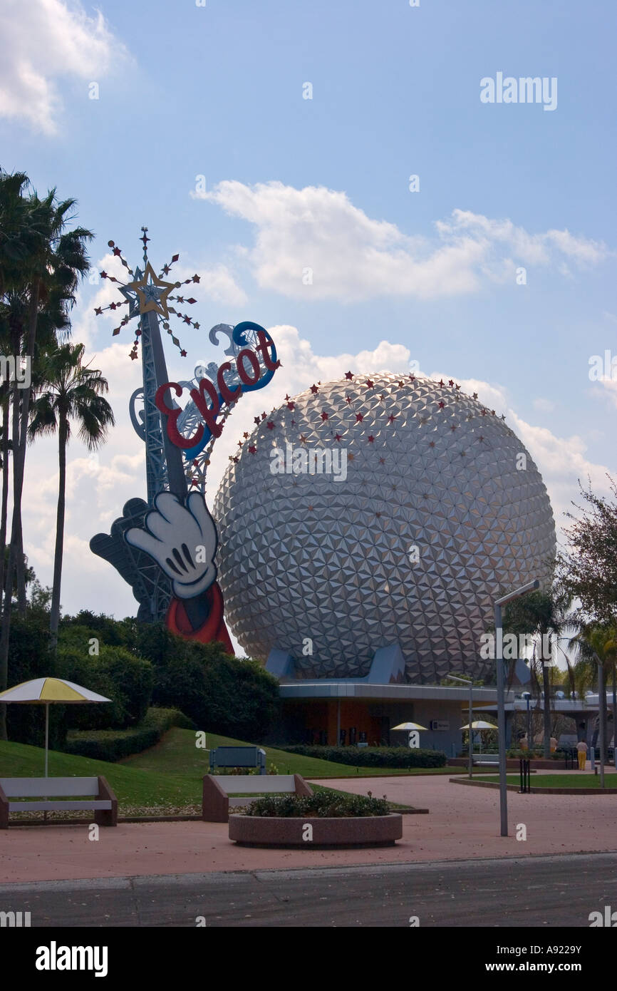 Spaceship Earth, Epcot Center, Walt Disney World Resort, Lake Buena Vista, Florida, USA Stock Photo