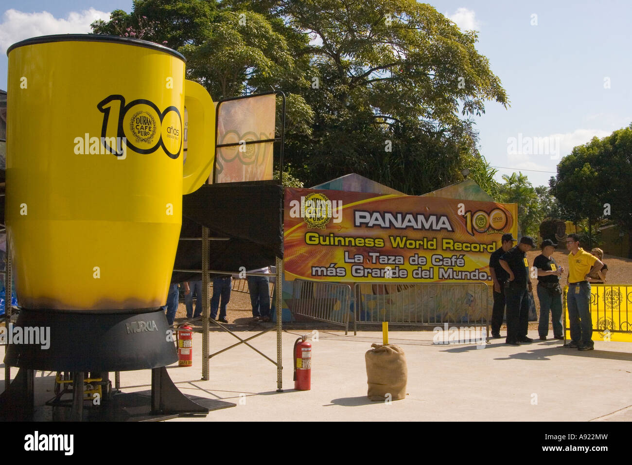 Guinness Records largest cup of coffee. Cafe Duran, Panama City