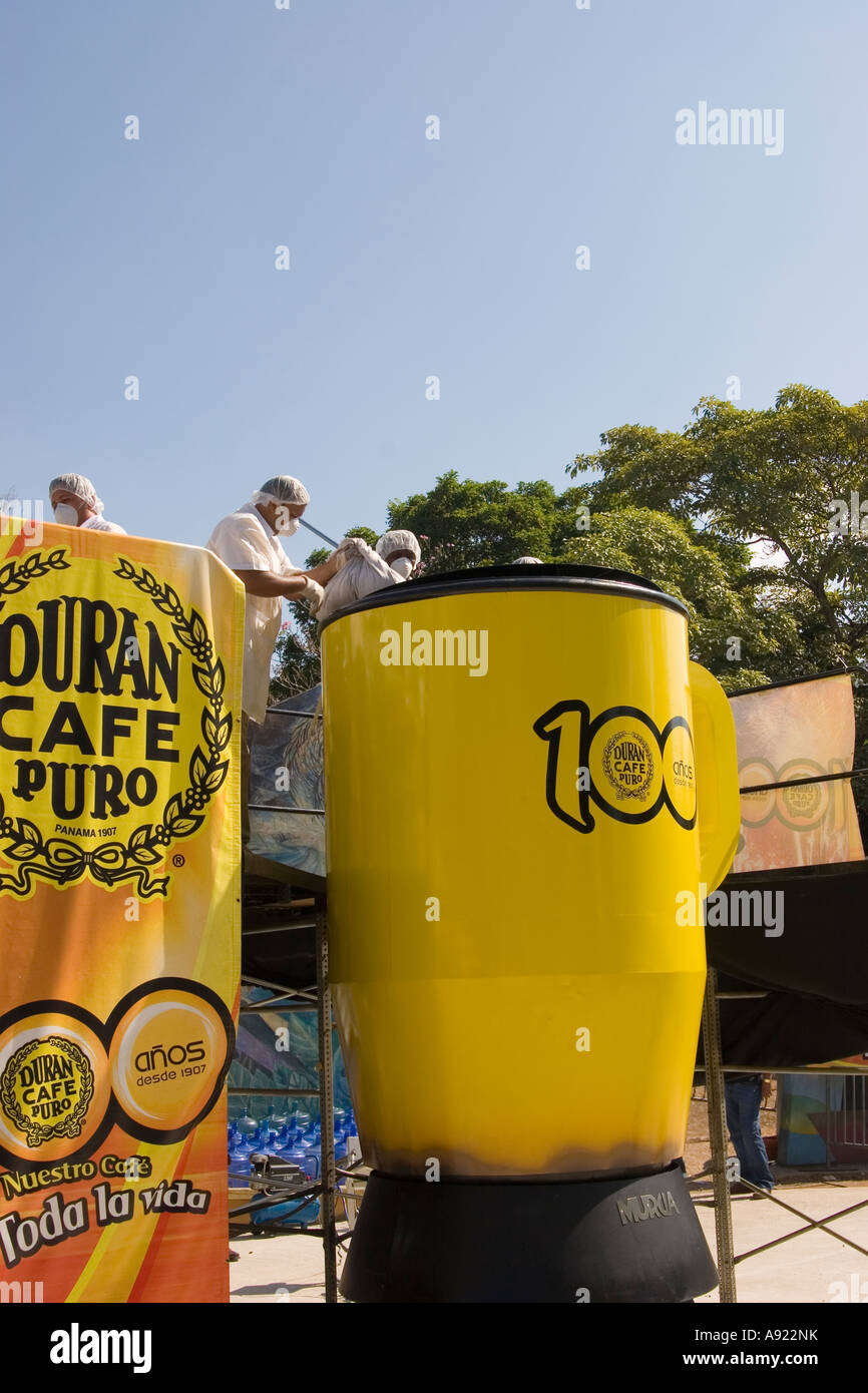 Guinness Records largest cup of coffee. Cafe Duran, Panama City