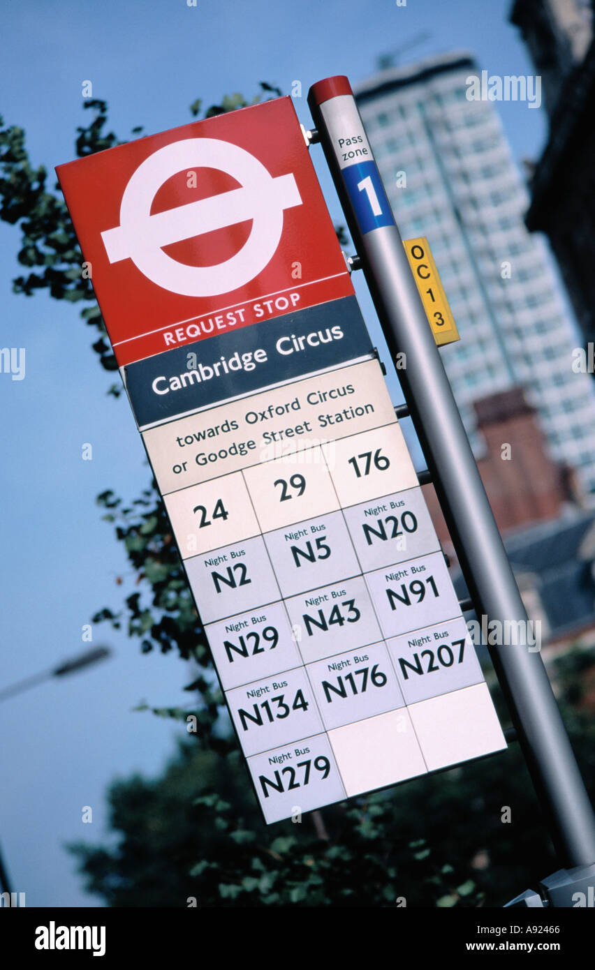 Bus stop London England Stock Photo - Alamy