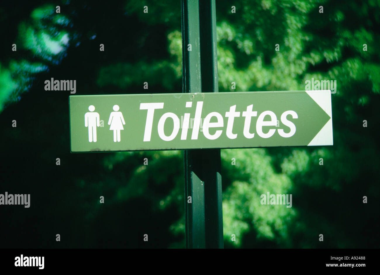 sign to Restroom Paris France Stock Photo Alamy