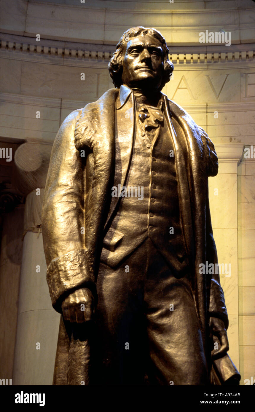 Thomas Jefferson Statue Washington DC Stock Photo