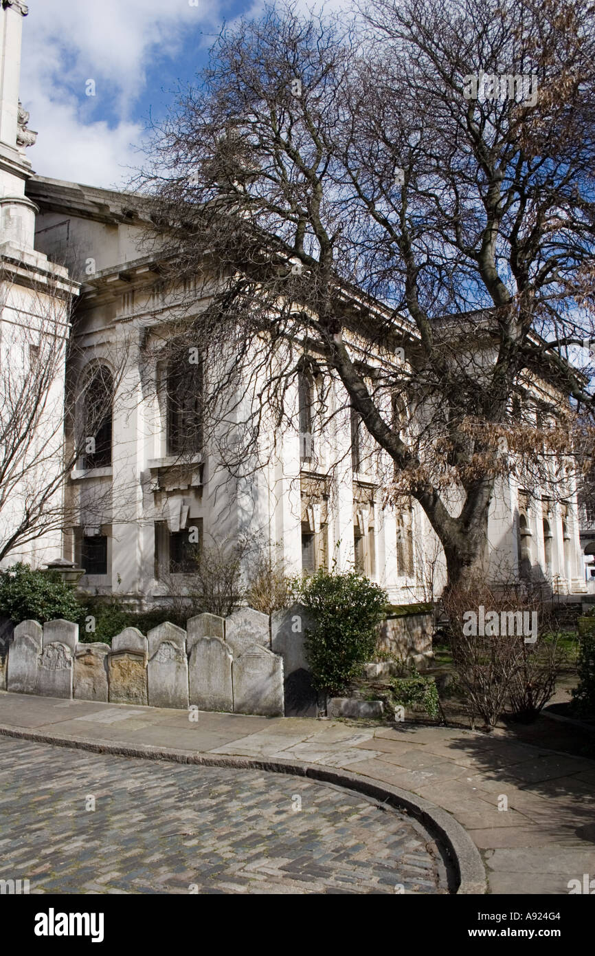View of Nicholas Hawksmoor's St Alfege's Church in Greenwich, London